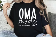 Oma Mode SVG - Blessed Oma - Cool Oma Era- Mothers Day Shirt Product Image 4