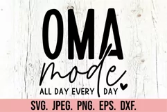Oma Mode SVG - Blessed Oma - Cool Oma Era- Mothers Day Shirt Product Image 5