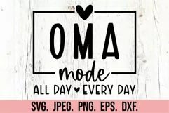 Oma Mode SVG - Blessed Oma - Cool Oma Era- Mothers Day Gift Product Image 5