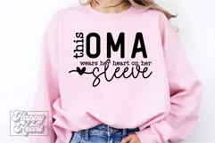 This Oma Wears Her Heart On Her Sleeve SVG - Mothers Day PNG Product Image 3