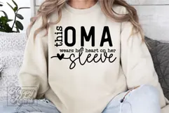This Oma Wears Her Heart On Her Sleeve SVG - Mothers Day PNG Product Image 2