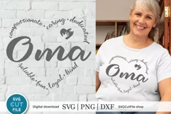Oma SVG file is perfect for creating an adorable Grandma Oma shirt