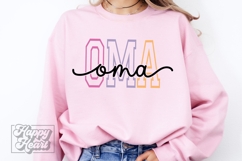 Oma Varsity Script Pastel SVG PNG - Mothers Day Trendy Product Image 2