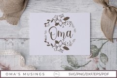 Oma Wreath with Hearts SVG Cut File