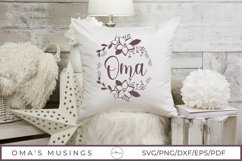 Oma Wreath with Hearts SVG Cut File