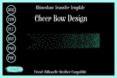 Cheer Bow Rhinestone SVG Transfer Template - Ombre One Color Product Image 1