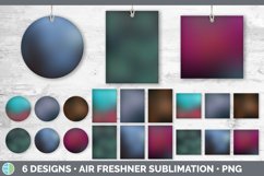 Bundle of six Ombre car air freshener sublimation designs