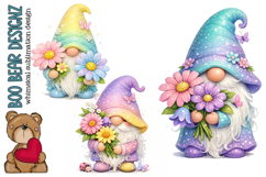 Floral Spring Gnome Clipart Product Image 1
