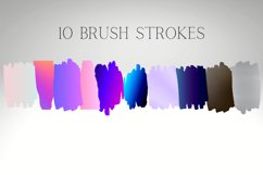 Ombre Gradient Brush Strokes Clipart Product Image 1