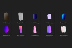 Ombre Gradient Brush Strokes Clipart Product Image 2