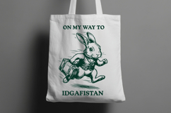 Funny Rabbit On My Way To Idgafistan Sarcastic Bunny Product Image 2