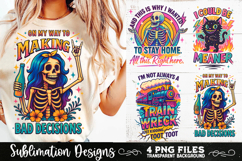 Sarcastic skeleton Retro funny PNG Sublimation Product Image 4