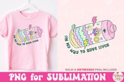 On My Way To Save Lives PNG, Trendy Design Product Image 1