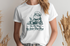 On My Way To Stir The Pot SVG - Funny Frog Chef PNG Design Product Image 2