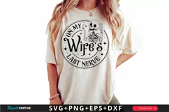 On My Wife's Last Nerve SVG, Snarky Skulls SVG Design Product Image 1