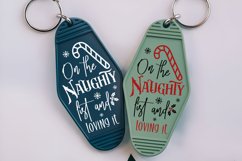 On The Naughty List SVG , Christmas Motel Keychain SVG Product Image 3