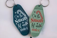 On The Naughty List SVG , Christmas Motel Keychain SVG Product Image 3