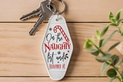 On The Naughty List SVG , Christmas Motel Keychain SVG Product Image 2