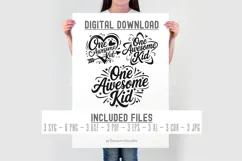 One Awesome Kid SVG | Cute Kids Quote SVG | Toddler Svg Product Image 2