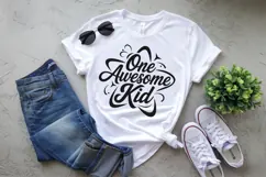 One Awesome Kid SVG | Cute Kids Quote SVG | Toddler Svg Product Image 4