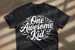 One Awesome Kid SVG | Cute Kids Quote SVG | Toddler Svg Product Image 5