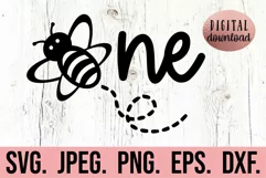 Bumble Bee 1st Birthday SVG - First Bee Day Shirt PNG Design Product Image 1