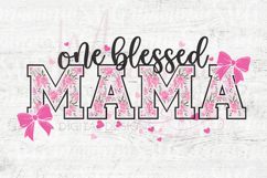 One Blessed Mama PNG Christian Mom Design, Faith Motherhood Product Image 4
