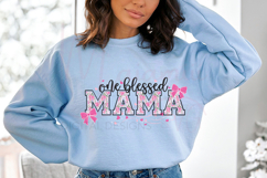 One Blessed Mama PNG Christian Mom Design, Faith Motherhood Product Image 1