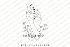 One Blessed Mama SVG Design, Mother&#039;s Day T-shirt Design Product Image 1