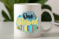 One Blessed Teacher Sublimation PNG Product Image 3