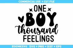 One Boy Thousand Feelings SVG, Baby Sayings SVG, Baby Shirt Product Image 1