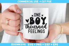 One Boy Thousand Feelings SVG, Baby Sayings SVG, Baby Shirt Product Image 2