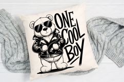 One Cool Boy Teddy Bear With Sunglasses And Leather PNG Product Image 4