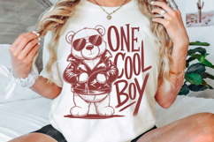 One Cool Boy Teddy Bear With Sunglasses And Leather PNG Product Image 3