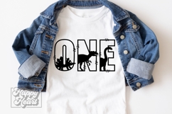 1st Birthday Boy Dinosaur SVG - One Dinosaur Birthday Shirt Product Image 3
