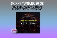 Pumpkins Tumbler Halloween Sublimation 20oz Skinny Straight Product Image 4