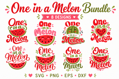 Watermelon svg, One in a Melon SVG Summer Birthday Bundle Product Image 1