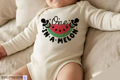 One in a Melon Baby SVG PNG T Shirt Design Product Image 2