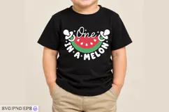 One in a Melon Baby SVG PNG T Shirt Design Product Image 3