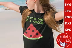 You're One In A Melon | Funny Food Pun Svg Design Product Image 1