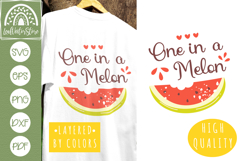 One in a melon svg used as a shirt print