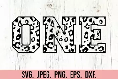 1st Birthday Girl SVG - One Leopard Print First Birthday SVG Product Image 2
