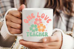One Love Teacher SVG | Boho Teacher SVG | Teacher PNG Product Image 2