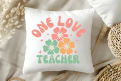 One Love Teacher SVG | Boho Teacher SVG | Teacher PNG Product Image 4