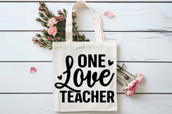 One Love Teacher SVG | Teacher SVG | Teacher PNG Product Image 4