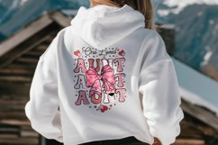 One Loved Aunt Valentine Pencil Coquette Bow SVG PNG Product Image 3