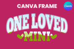 One Loved Mini Canva Frame Varsity Valentine&#039;s Day Photo Product Image 1