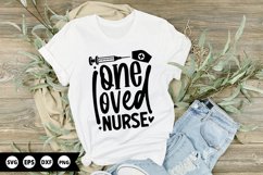 One loved nurse - Nurse SVG Design Product Image 1