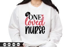 One Loved Nurse - Valentine&#039;s Day SVG Design Product Image 1