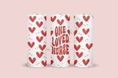 one loved nurse skinny tumbler sublimation design for 20oz and 30oz skinny tumbler sublimation wrap